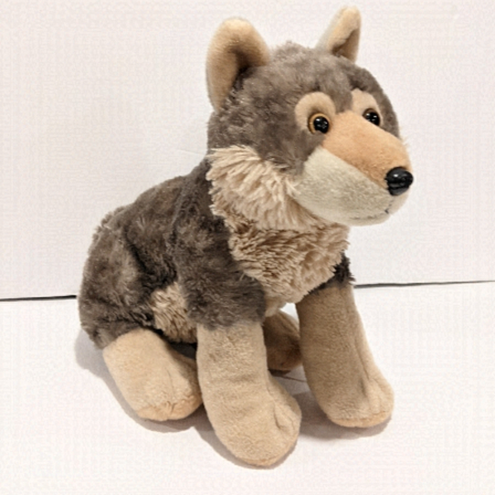 2/$20 Wild Republic Grey Wolf Plush 11”